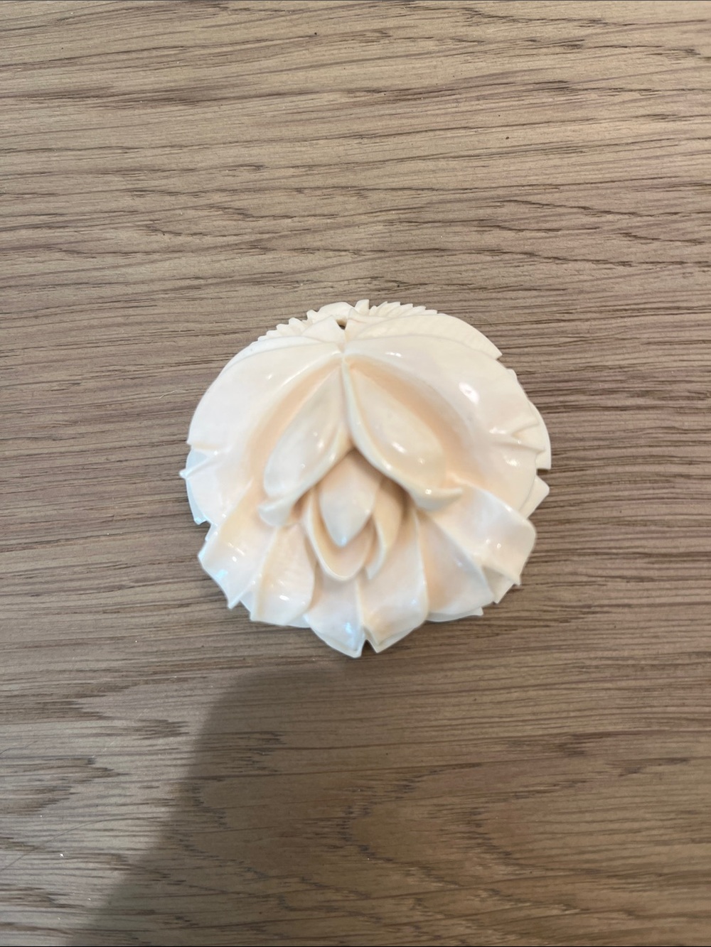 Handcarved cream colored bone rose